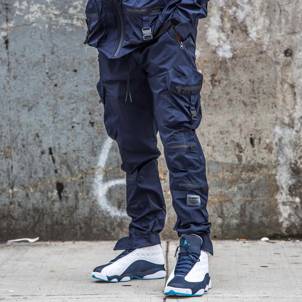 8&9 COMBAT NYLON PANT IRIDESCENT NAVY - Apollo Originals