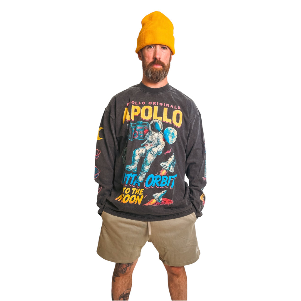Heavy weight faded LS vintage Graphic - Apollo Originals