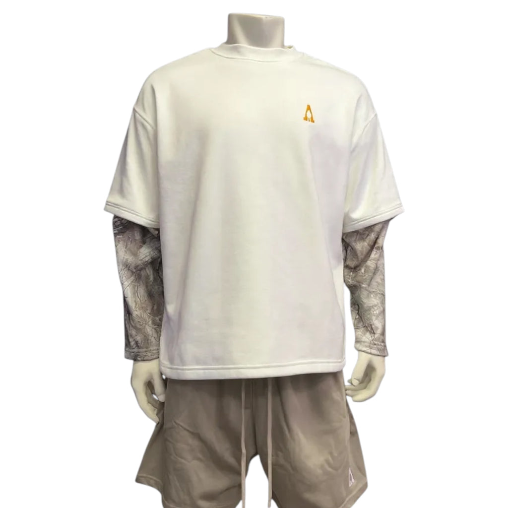 Layered camo crew neck - Apollo Originals