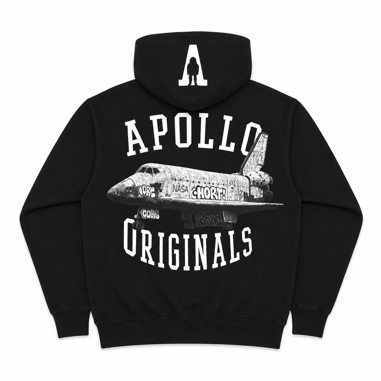 Shuttle Hoodie front - heavyweight premium hoodie by Apollo Originals