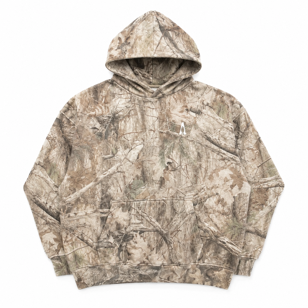 Apollo Essential Camo Hoodie front - premium camo streetwear by Apollo Originals