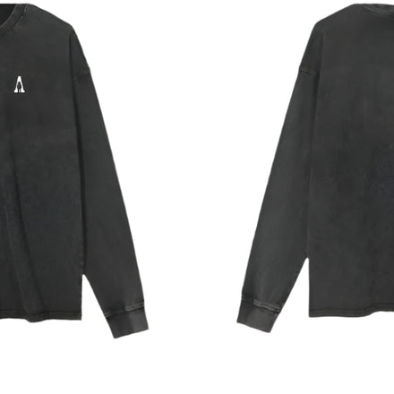 Washed Black Essential Heavy Long Sleeve - Apollo Originals