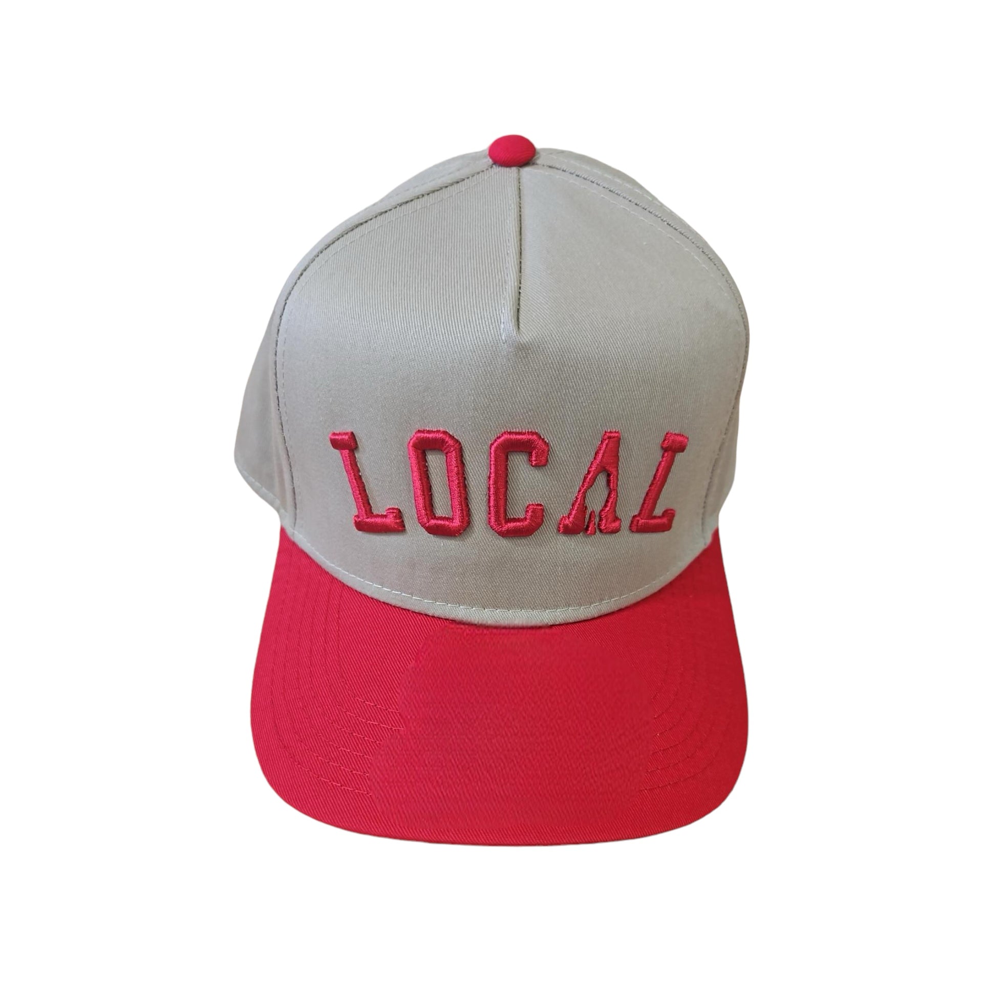 Red & Natural A Frame Snapback