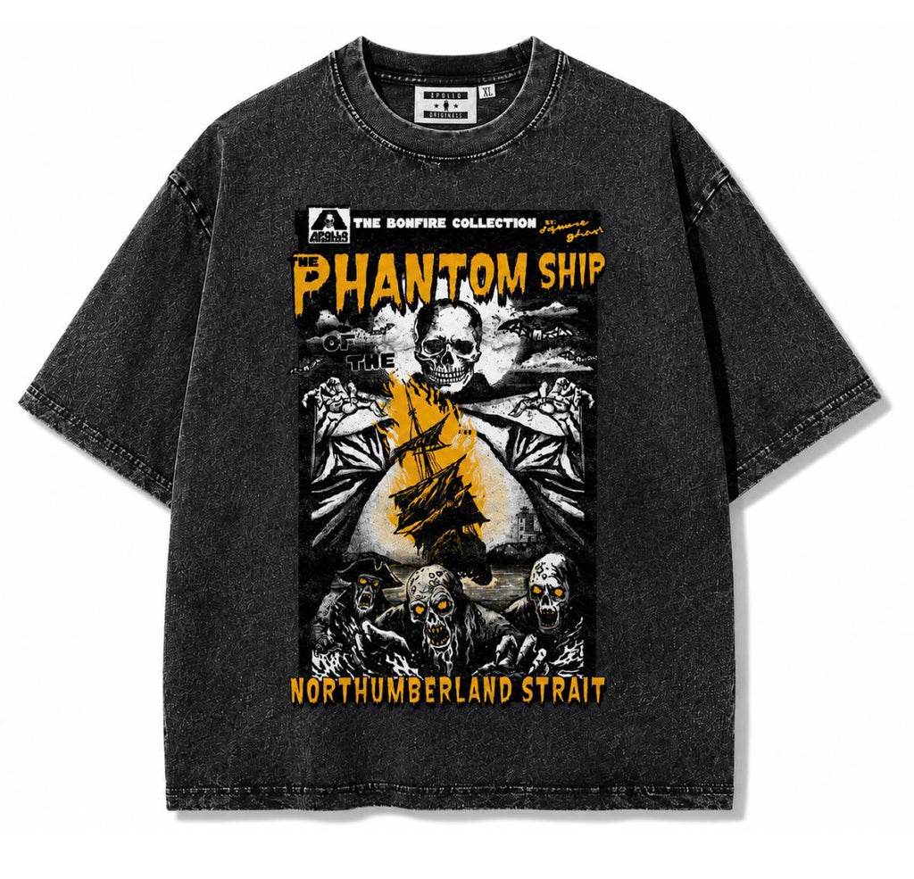 Phantom Ship Tee Dark Faded Grey - Apollo Originals